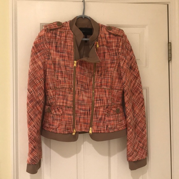 BCBGMaxAzria Jackets & Blazers - BCBGMaxazria tweed motorcycle type jacket